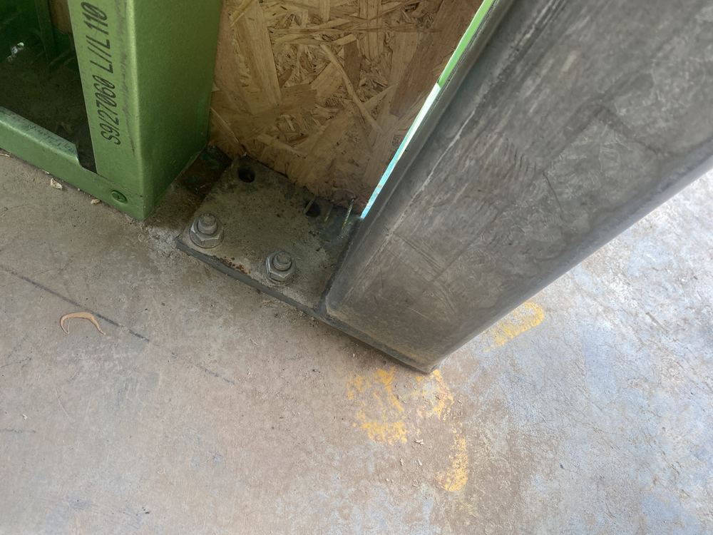 Tie down bolts in place but not yet tensioned down onto the plate, Rouse Hill