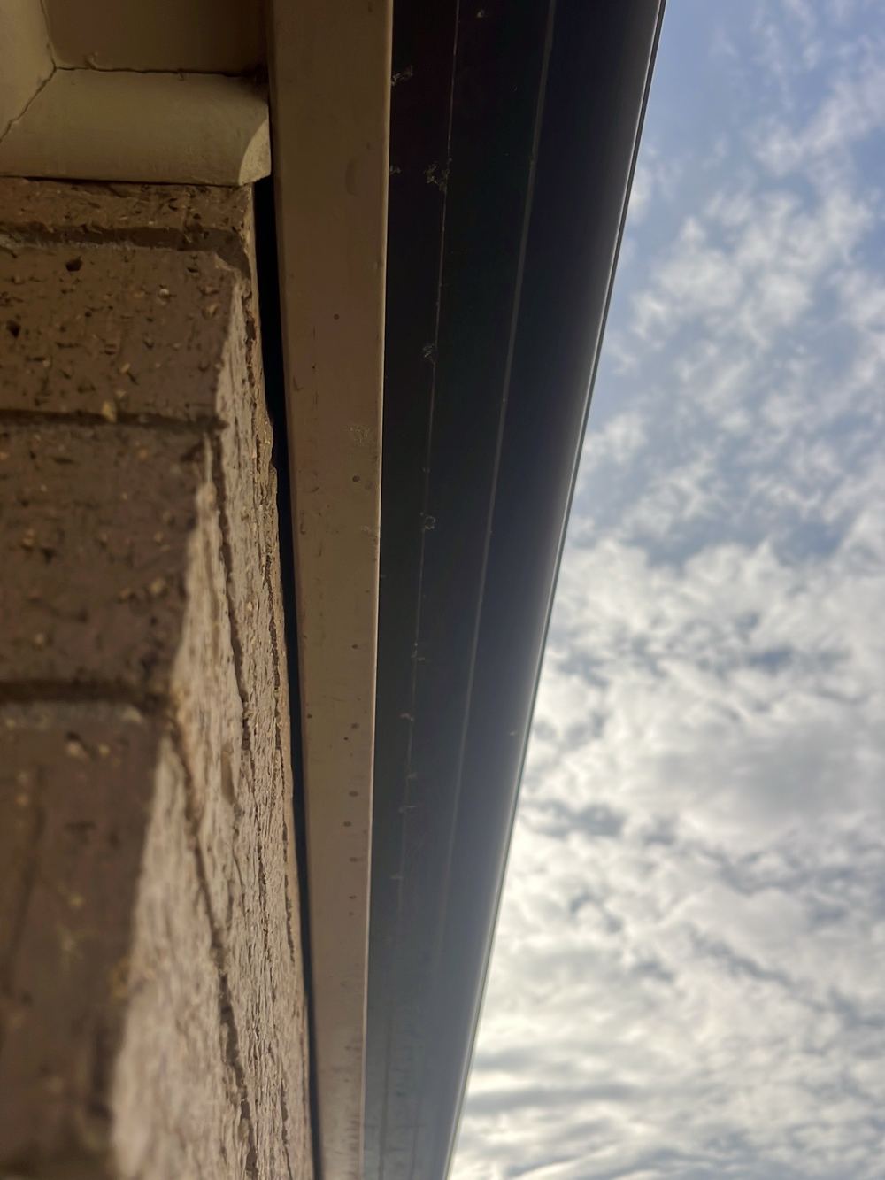 Hole in the fascia and soffit open to water and rodents, Stanhope Gardens, Rouse Hill