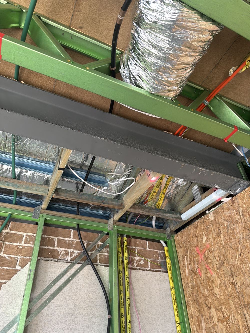 Frame stage items still unfixed when the house reached lock-up, Rouse Hill