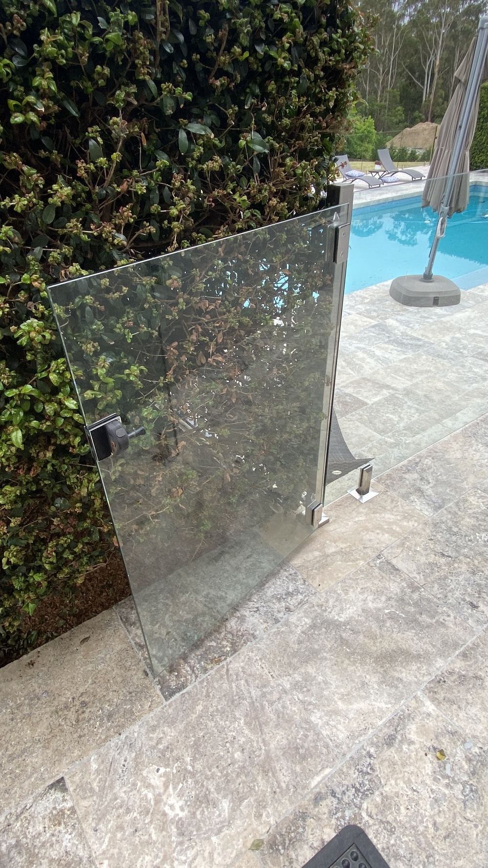 Pool gate not closing by itself, a child safety failure, found during a building and pest inspection in Dural