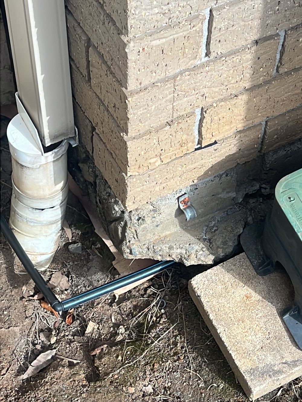 Termite reticulation system not connected at the external slab, found during a building and pest inspection in Stanhope Gardens