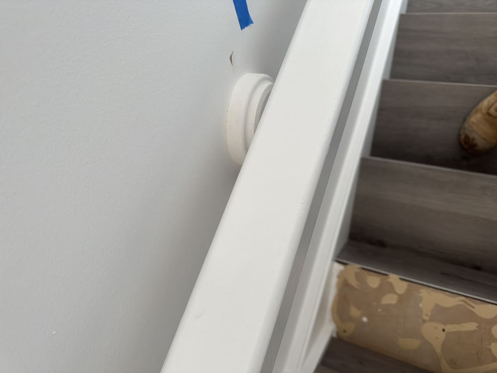 Rough surface on handrails, recorded during a handover inspection in Rouse Hill