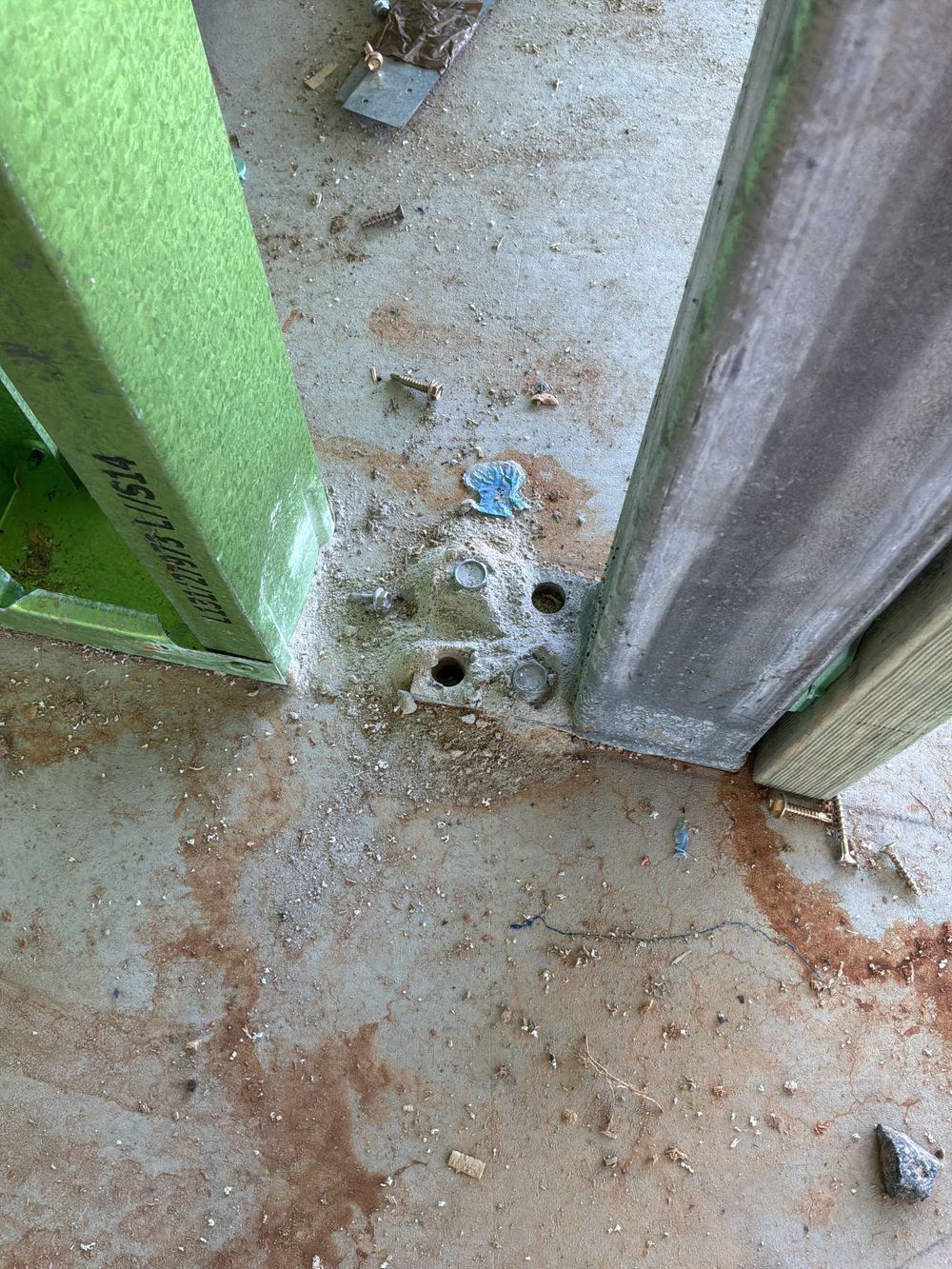 Tie down bolts and slack straps: the frame items on two storey Rouse Hill homes
